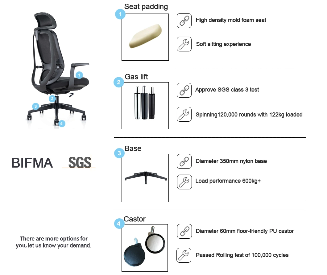 Conference Modern Hot Sell Computer Gaming Mesh Computer Rustic Chair High Quality Swivel Visitor High Back Office Chairs Furniture